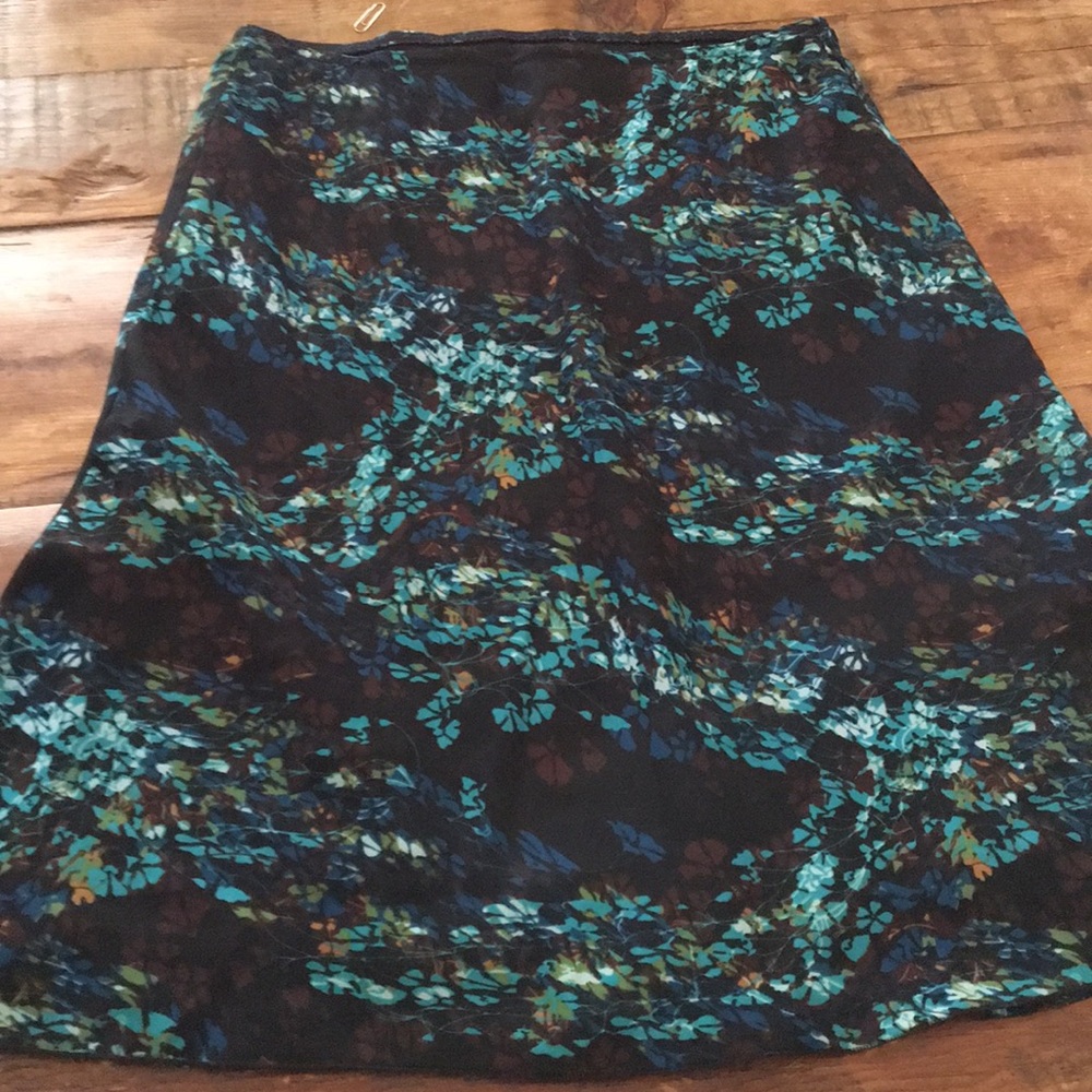 Blue patterned skirt